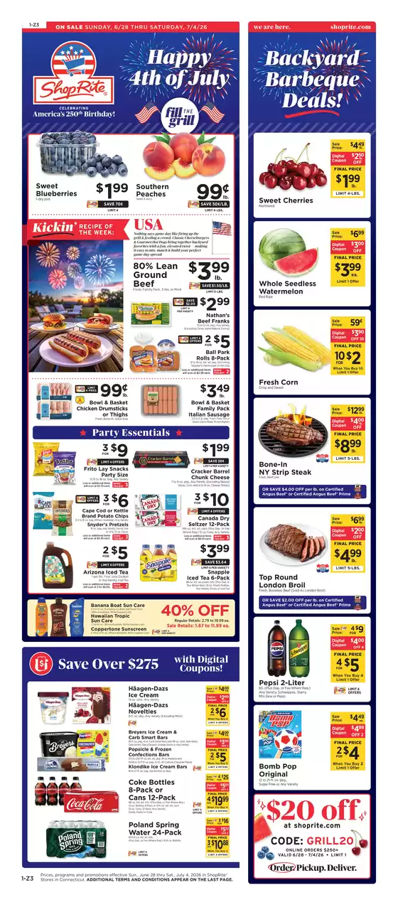 ShopRite catalogue in Port Chester NY | Great discounts on selected products | 2026-06-25T00:00:00.000Z - 2026-07-04T00:00:00.000Z