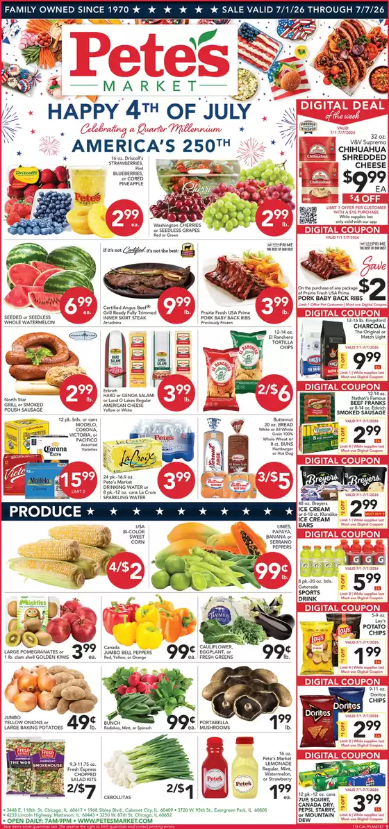 Pete's Fresh Market catalogue in Gary IN | Exclusive deals for our customers | 2026-07-01T00:00:00.000Z - 2026-07-07T00:00:00.000Z