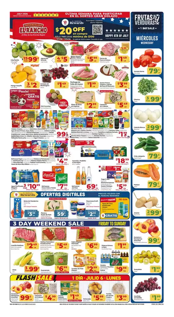 Supermercado El Rancho catalogue in Houston TX | Weekly Ad | 2026-07-01T00:00:00.000Z - 2026-07-07T00:00:00.000Z