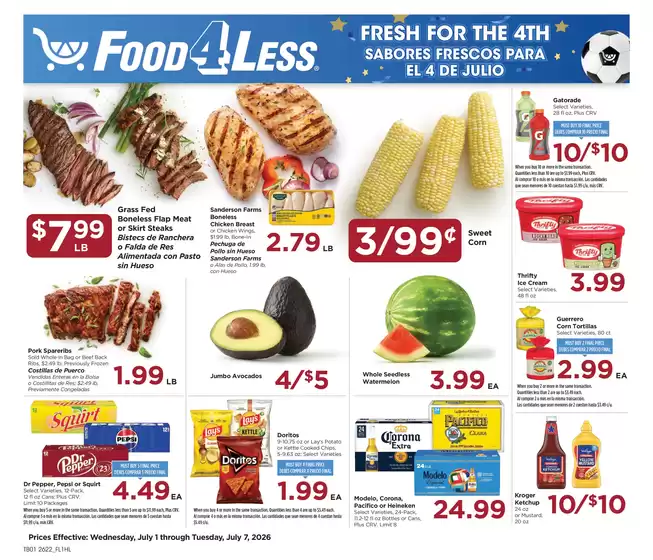 Food 4 Less catalogue | Attractive special offers for everyone | 2026-07-01T00:00:00.000Z - 2026-07-07T00:00:00.000Z