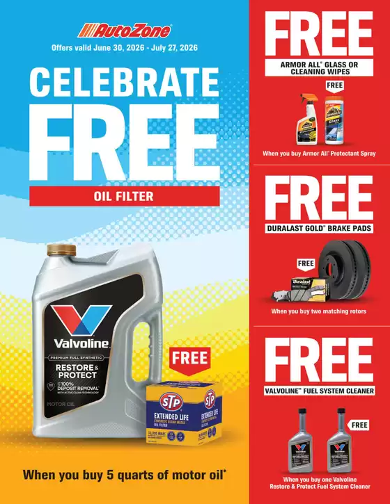 AutoZone catalogue | Great discounts on selected products | 2026-06-30T00:00:00.000Z - 2026-07-27T00:00:00.000Z