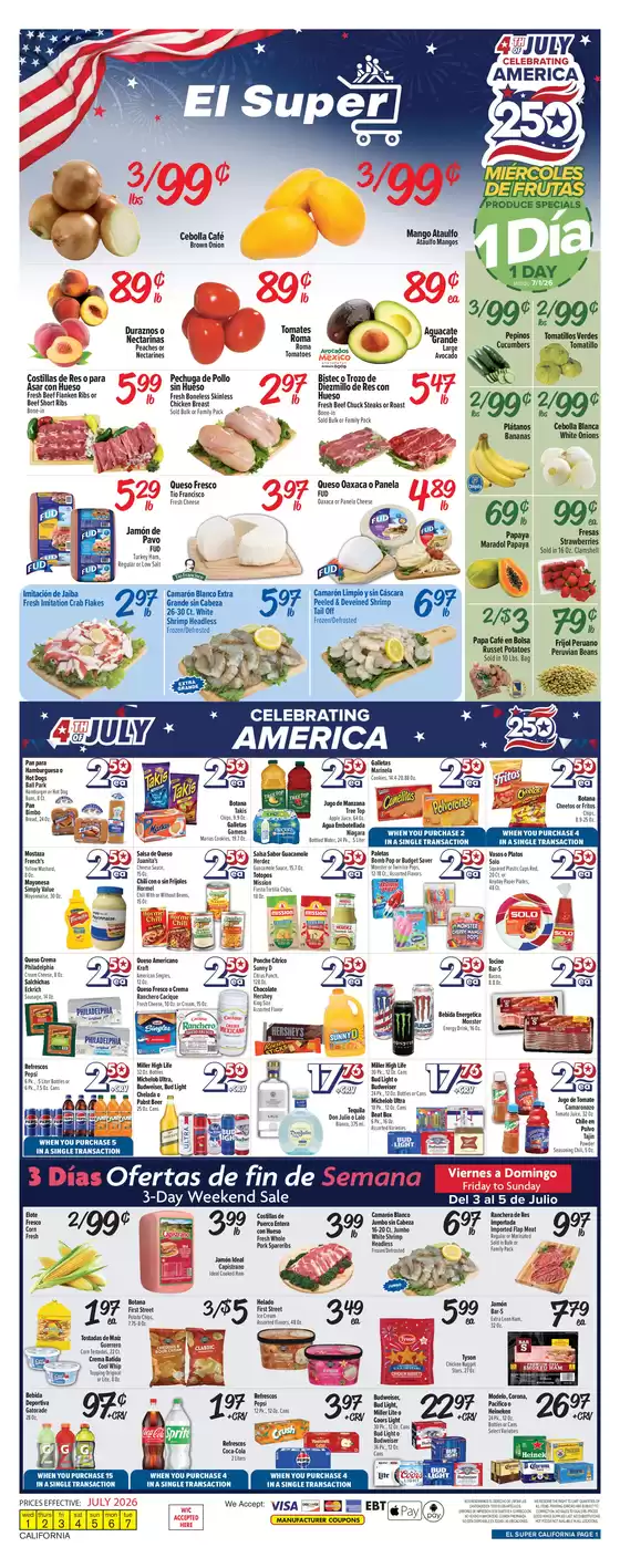 El Super catalogue | Current bargains and offers | 2026-07-01T00:00:00.000Z - 2026-07-07T00:00:00.000Z