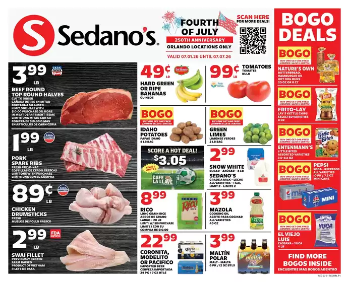 Sedano's catalogue | Top deals for all customers | 2026-07-01T00:00:00.000Z - 2026-07-07T00:00:00.000Z