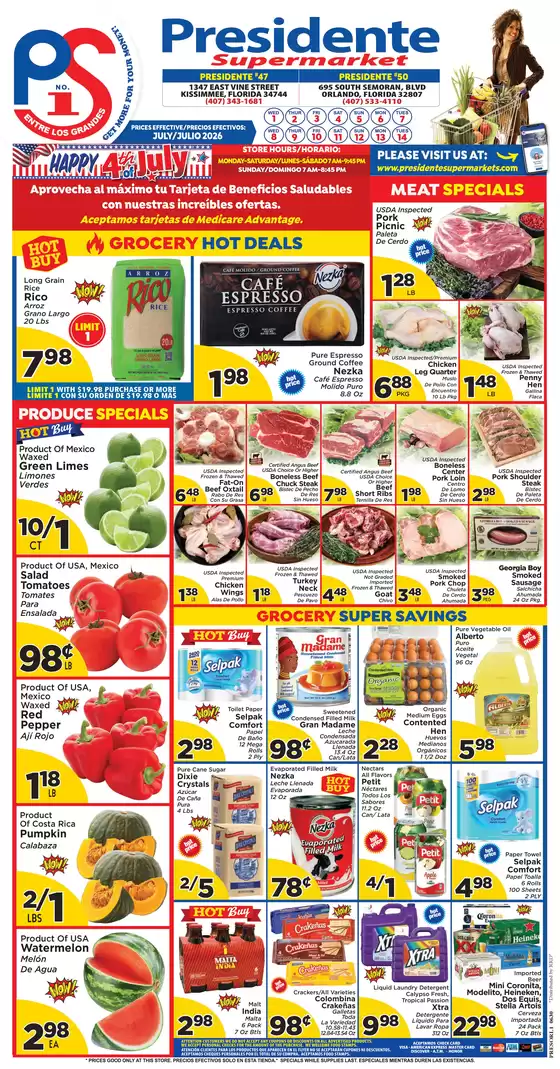 Presidente catalogue | Top deals for all customers | 2026-07-03T00:00:00.000Z - 2026-07-09T00:00:00.000Z