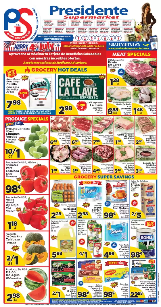 Presidente catalogue | Presidente weekly ad | 2026-07-01T00:00:00.000Z - 2026-07-07T00:00:00.000Z