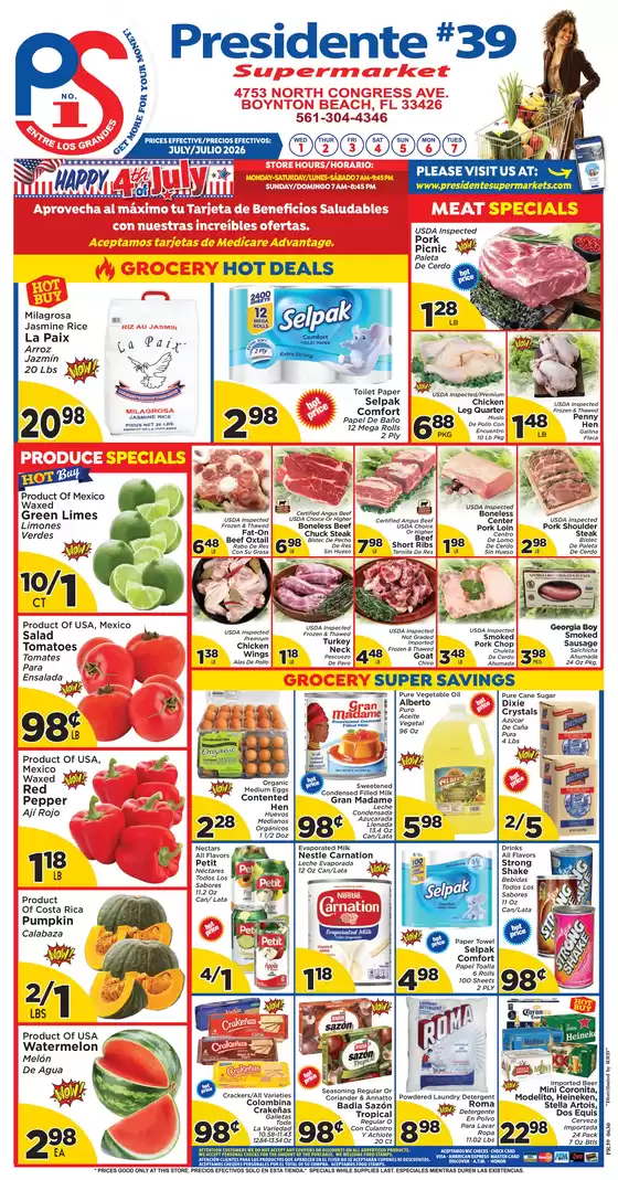 Presidente catalogue | New offers to discover | 2026-07-01T00:00:00.000Z - 2026-07-31T00:00:00.000Z
