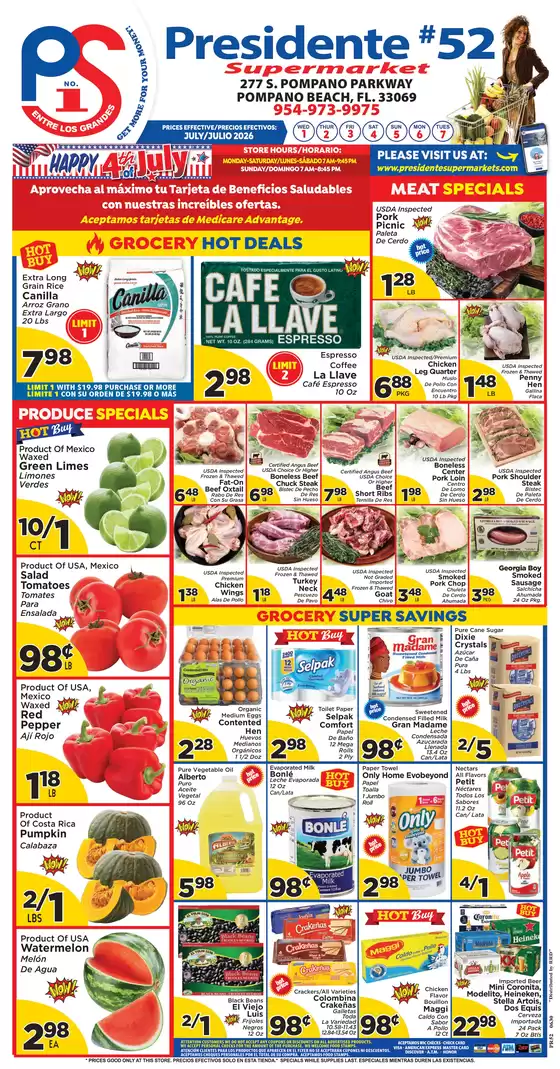 Presidente catalogue | Top deals and discounts | 2026-07-01T00:00:00.000Z - 2026-07-31T00:00:00.000Z