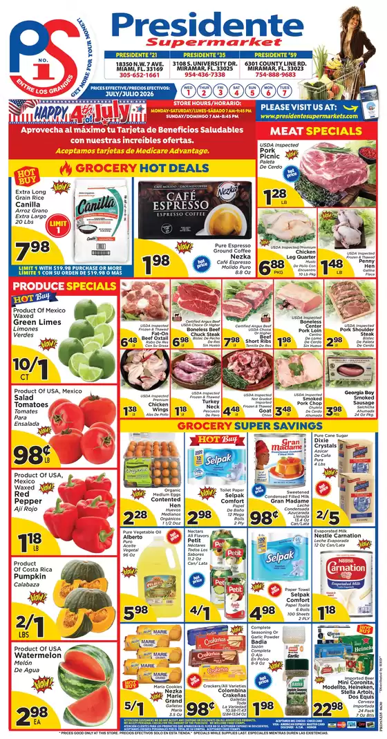 Presidente catalogue | Exclusive deals for our customers | 2026-07-01T00:00:00.000Z - 2026-07-31T00:00:00.000Z