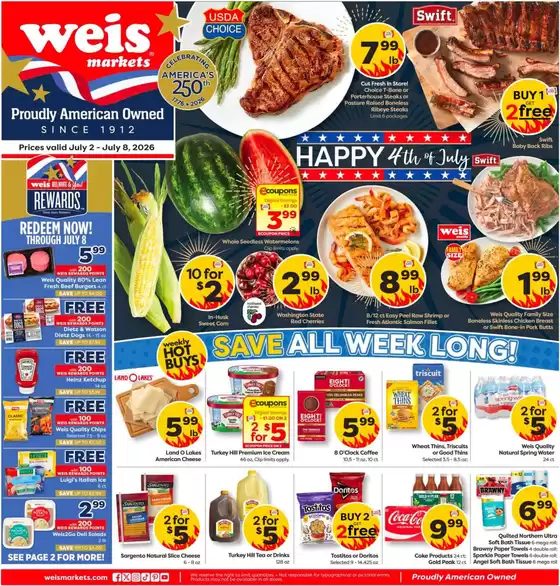 Weis Markets catalogue | Exclusive bargains | 2026-07-02T00:00:00.000Z - 2026-07-08T00:00:00.000Z
