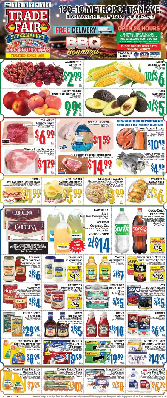 Trade Fair Supermarket catalogue in Lawrence NY | Current deals and offers | 2026-07-03T00:00:00.000Z - 2026-07-09T00:00:00.000Z