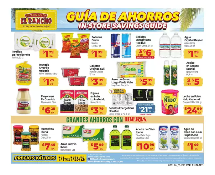 Supermercado El Rancho catalogue in Richardson TX | Weekly Ad | 2026-07-01T00:00:00.000Z - 2026-07-28T00:00:00.000Z