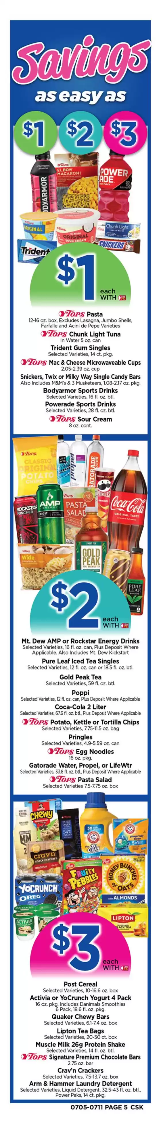 Tops catalogue | Savings As Easy As $1 $2 $3! | 2026-07-05T00:00:00.000Z - 2026-07-11T00:00:00.000Z