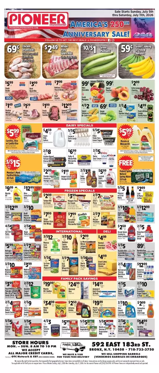 Pioneer Supermarkets catalogue in Roslyn NY | Discover attractive offers | 2026-07-05T00:00:00.000Z - 2026-07-11T00:00:00.000Z