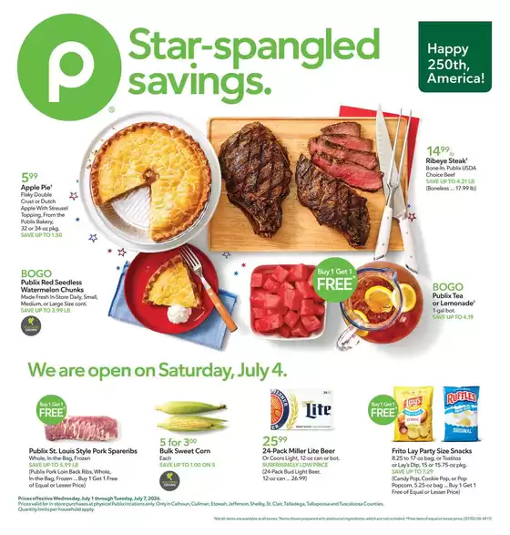 Publix catalogue | Current bargains and offers | 2026-07-01T00:00:00.000Z - 2026-07-07T00:00:00.000Z
