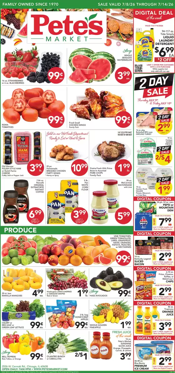 Pete's Fresh Market catalogue | Exclusive deals and bargains | 2026-07-08T00:00:00.000Z - 2026-07-14T00:00:00.000Z