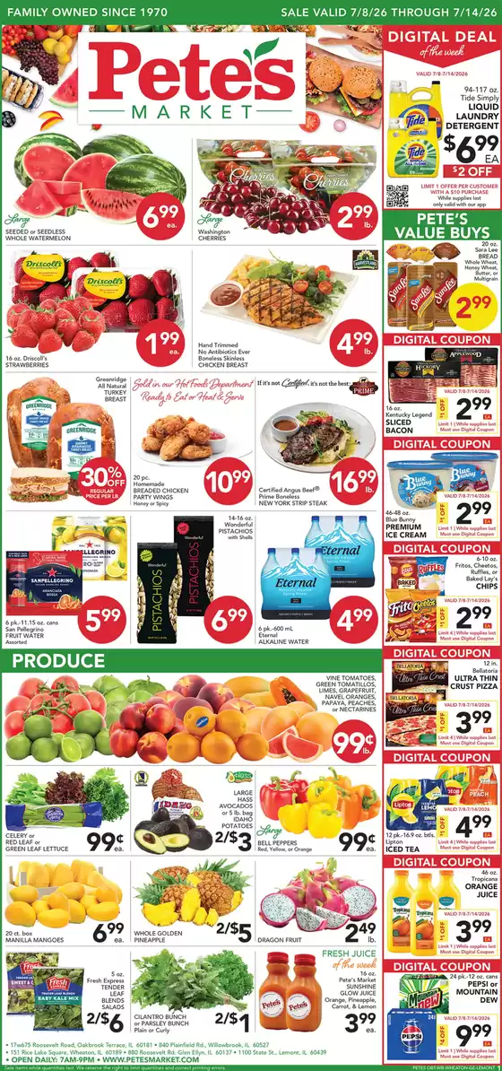 Pete's Fresh Market catalogue | Great discounts on selected products | 2026-07-08T00:00:00.000Z - 2026-07-14T00:00:00.000Z