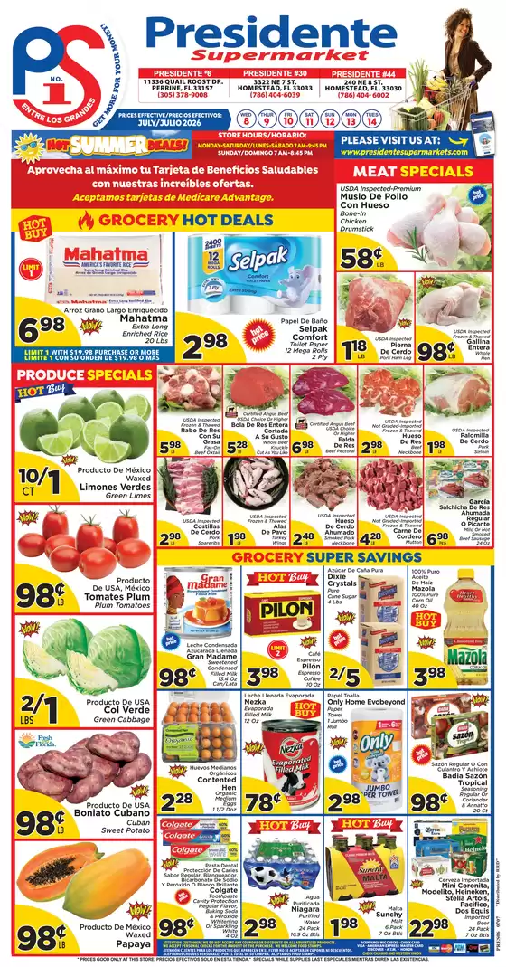 Presidente catalogue | Great discounts on selected products | 2026-07-10T00:00:00.000Z - 2026-07-16T00:00:00.000Z