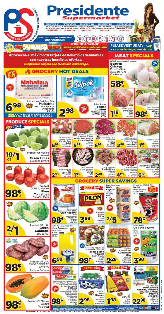 Presidente catalogue | Current special promotions | 2026-07-08T00:00:00.000Z - 2026-07-14T00:00:00.000Z