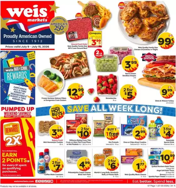 Weis Markets catalogue | Offers for bargain hunters | 2026-07-09T00:00:00.000Z - 2026-07-15T00:00:00.000Z