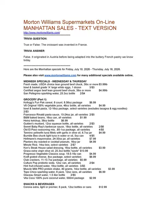 Morton Williams catalogue | New offers to discover | 2026-07-10T00:00:00.000Z - 2026-07-16T00:00:00.000Z