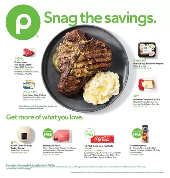 Publix catalogue | Exclusive bargains | 2026-07-09T00:00:00.000Z - 2026-07-15T00:00:00.000Z
