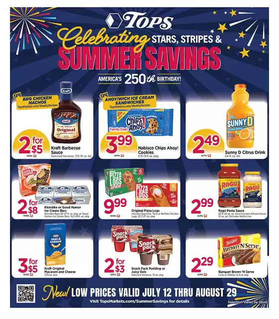 Tops catalogue in Horseheads NY | Stars, Stripes & Summer Savings! | 2026-07-12T00:00:00.000Z - 2026-08-29T00:00:00.000Z