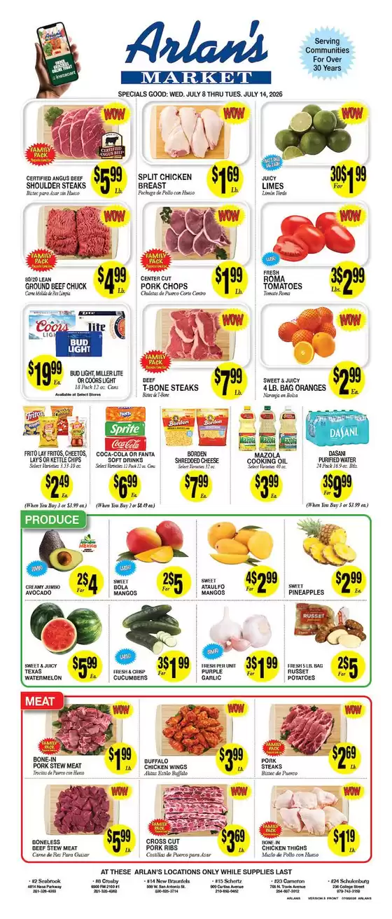 Arlan's Market catalogue | Exclusive deals and bargains | 2026-07-08T00:00:00.000Z - 2026-07-14T00:00:00.000Z