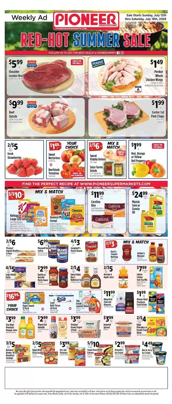 Pioneer Supermarkets catalogue | Save now with our deals | 2026-07-12T00:00:00.000Z - 2026-07-18T00:00:00.000Z
