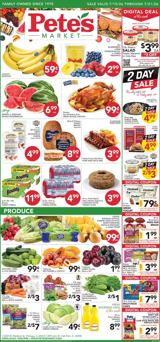 Pete's Fresh Market catalogue | Current bargains and offers | 2026-07-15T00:00:00.000Z - 2026-07-21T00:00:00.000Z