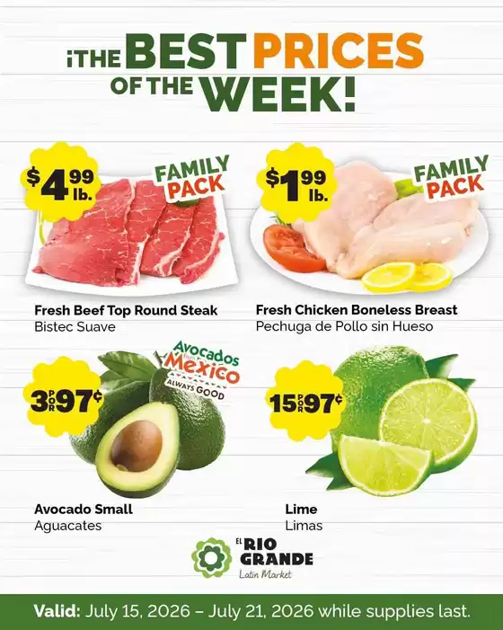 El Rio Grande catalogue | El Rio Grande weekly ad | 2026-07-15T00:00:00.000Z - 2026-07-21T00:00:00.000Z