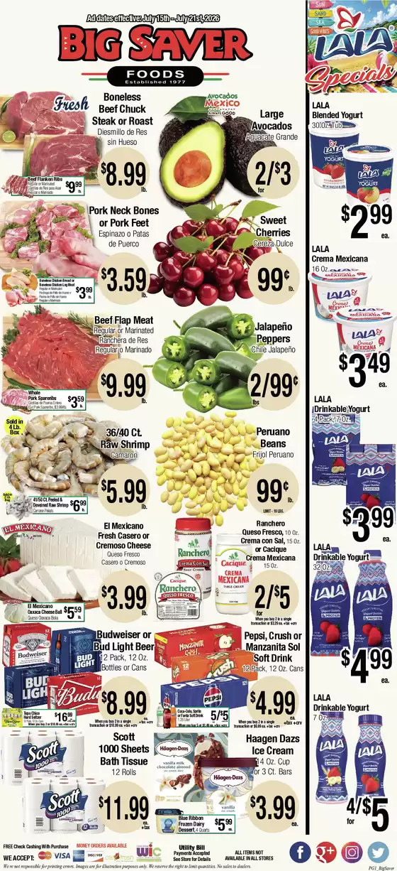 Big Saver Foods catalogue | Big Saver Foods Weekly Special | 2026-07-15T00:00:00.000Z - 2026-07-21T00:00:00.000Z