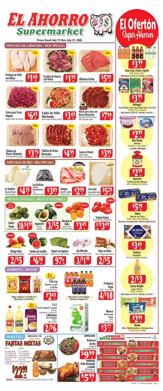 El Ahorro catalogue | EL AHORRO SUPERMARKET | 2026-07-15T00:00:00.000Z - 2026-07-21T00:00:00.000Z