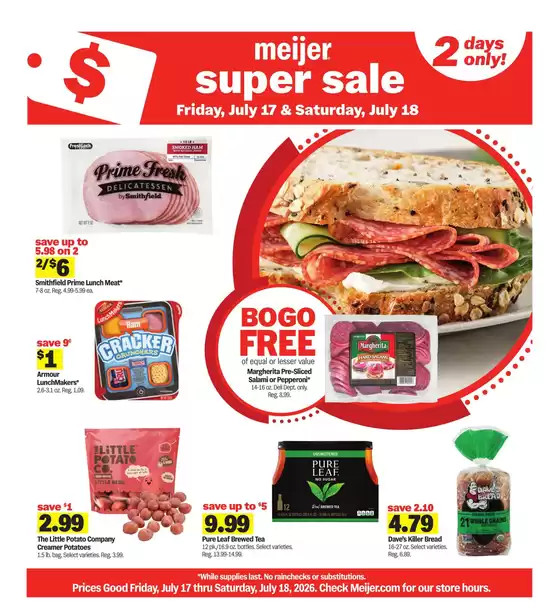 Meijer catalogue | Super Sale | 2026-07-17T00:00:00.000Z - 2026-07-18T00:00:00.000Z