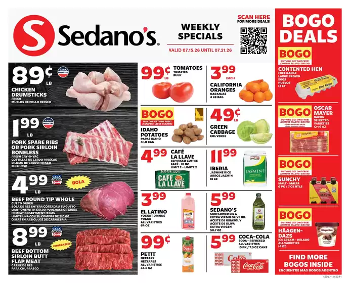 Sedano's catalogue | Sedano's weekly ad | 2026-07-15T00:00:00.000Z - 2026-07-21T00:00:00.000Z