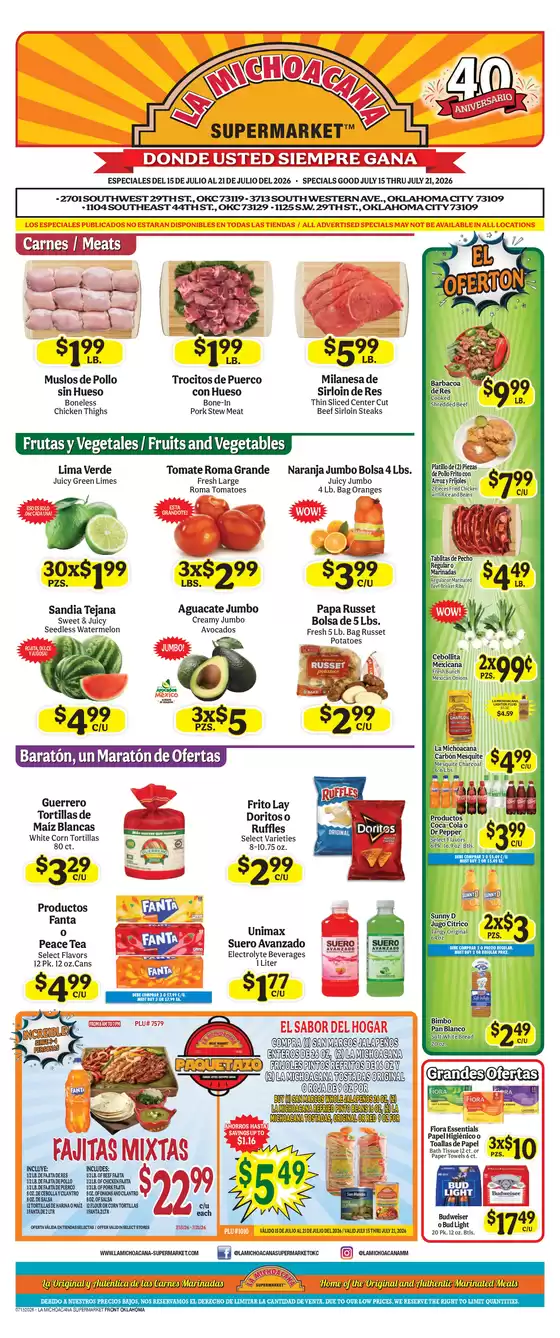 La Michoacana catalogue | Top offers for all bargain hunters | 2026-07-15T00:00:00.000Z - 2026-07-21T00:00:00.000Z
