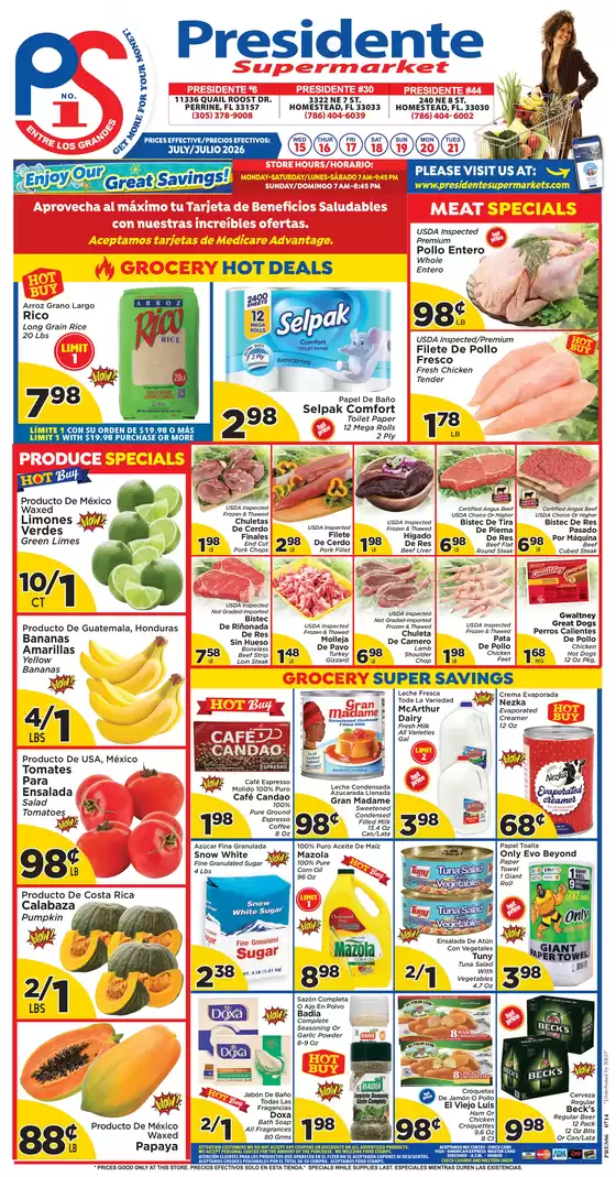 Presidente catalogue | Exclusive deals and bargains | 2026-07-15T00:00:00.000Z - 2026-07-21T00:00:00.000Z