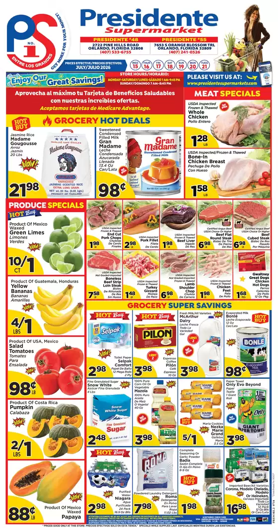 Presidente catalogue | Current special promotions | 2026-07-15T00:00:00.000Z - 2026-07-21T00:00:00.000Z