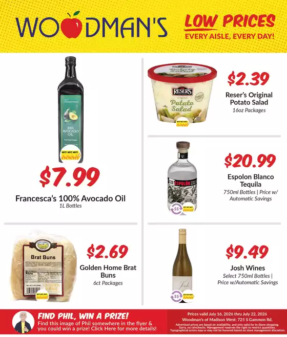 Woodman's catalogue | Top deals for all customers | 2026-07-16T00:00:00.000Z - 2026-07-22T00:00:00.000Z