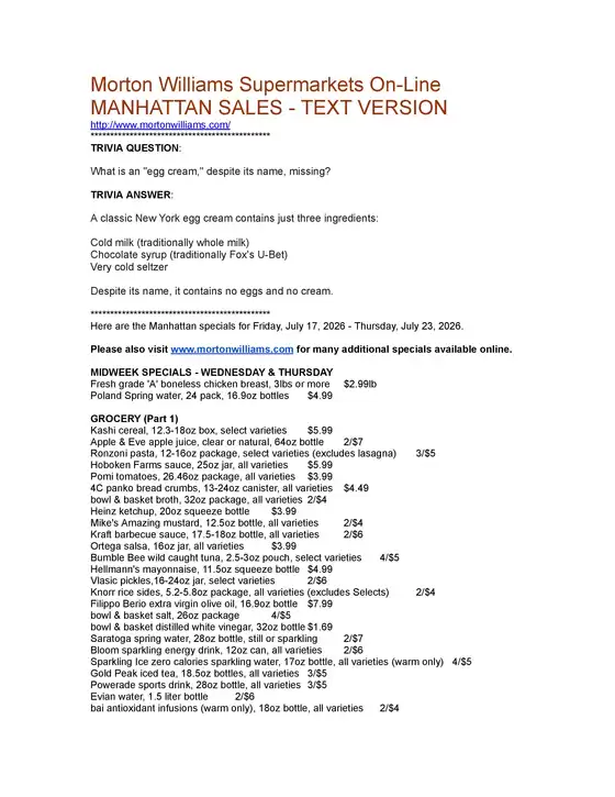 Morton Williams catalogue | New offers to discover | 2026-07-17T00:00:00.000Z - 2026-07-31T00:00:00.000Z
