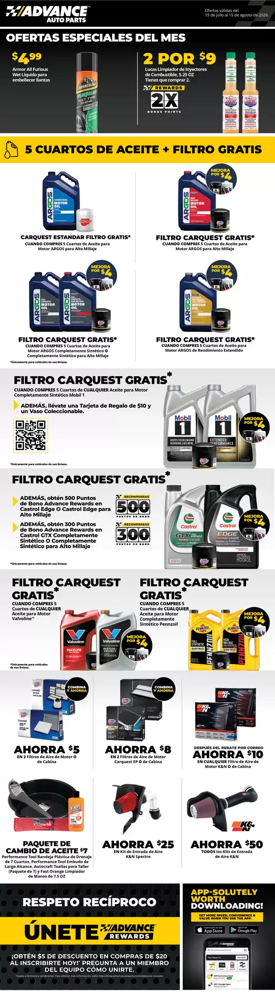 Advance Auto Parts catalogue | DIY PROMO 221891919 Period 8 Digital Flyer SP | 2026-07-19T00:00:00.000Z - 2026-08-15T00:00:00.000Z