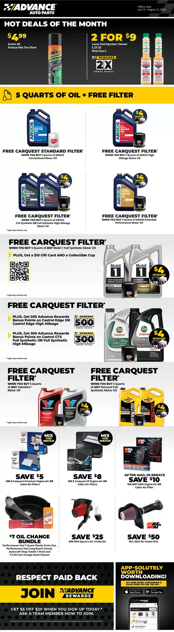 Advance Auto Parts catalogue | DIY PROMO 221891919 Period 8 Digital Flyer US | 2026-07-19T00:00:00.000Z - 2026-08-15T00:00:00.000Z