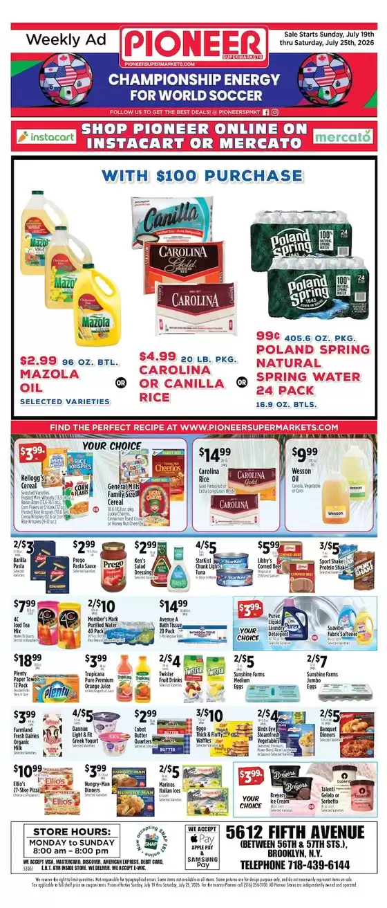 Pioneer Supermarkets catalogue | Exclusive deals for our customers | 2026-07-19T00:00:00.000Z - 2026-07-25T00:00:00.000Z