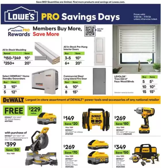 Lowe's catalogue | Our best bargains | 2026-07-20T00:00:00.000Z - 2026-07-31T00:00:00.000Z