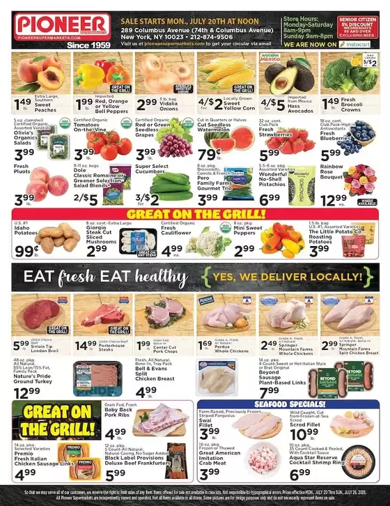 Pioneer Supermarkets catalogue | Pioneer Supermarkets weekly ad | 2026-07-20T00:00:00.000Z - 2026-07-26T00:00:00.000Z
