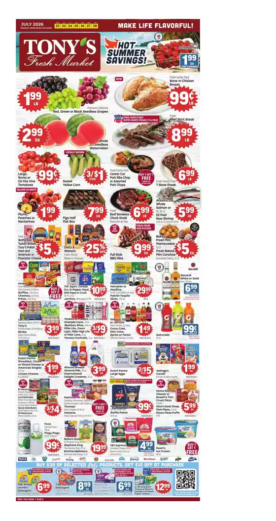 Tony's Fresh Market catalogue in Vernon Hills IL | Weekly Ad | 2026-07-22T00:00:00.000Z - 2026-07-28T00:00:00.000Z