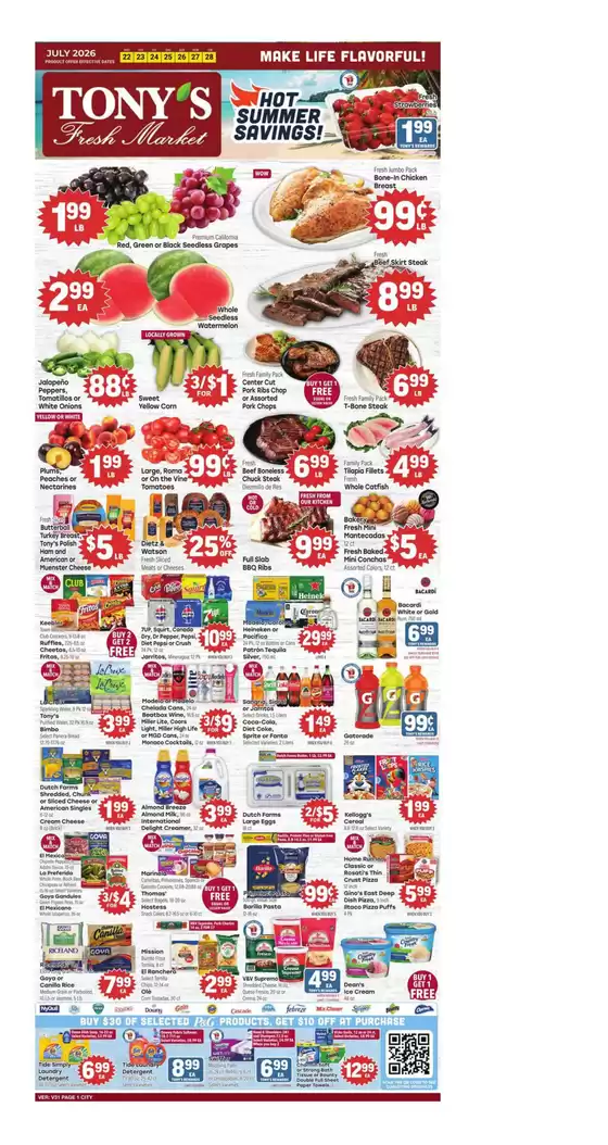 Tony's Fresh Market catalogue in Calumet City IL | Weekly Ad | 2026-07-22T00:00:00.000Z - 2026-07-28T00:00:00.000Z