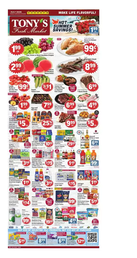 Tony's Fresh Market catalogue in Tinley Park IL | Weekly Ad | 2026-07-22T00:00:00.000Z - 2026-07-28T00:00:00.000Z
