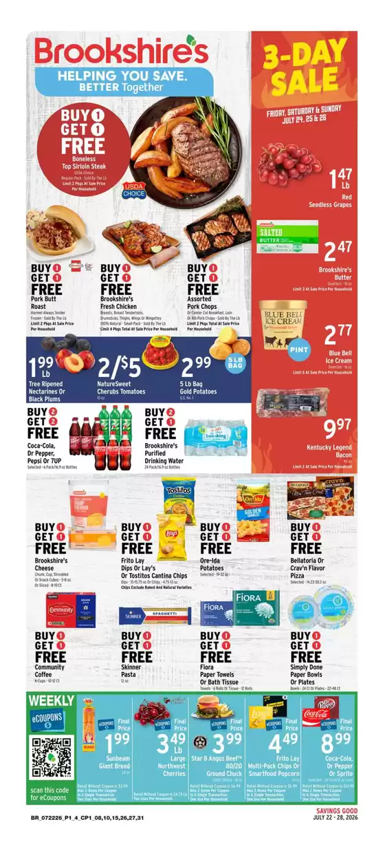 Brookshire's catalogue | Top deals for all customers | 2026-07-22T00:00:00.000Z - 2026-07-28T00:00:00.000Z