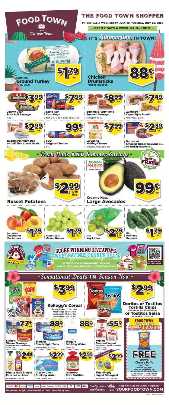 Food Town catalogue | FoodTownAdCircular | 2026-07-22T00:00:00.000Z - 2026-08-05T00:00:00.000Z