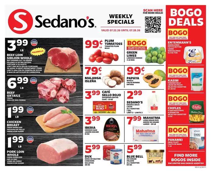 Sedano's catalogue | Sedano's weekly ad | 2026-07-22T00:00:00.000Z - 2026-07-28T00:00:00.000Z